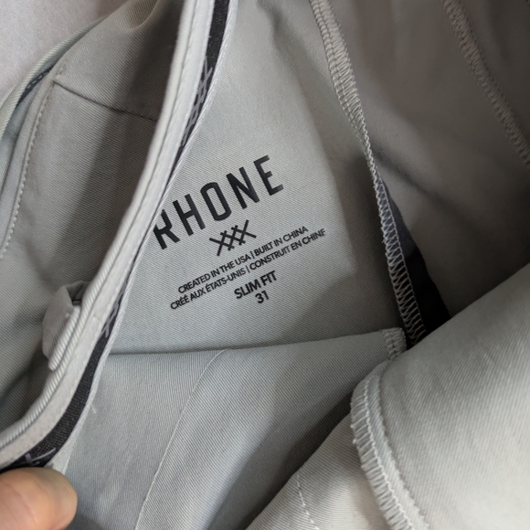 Rhone Commuter Pants Mens 31 x 30 Grey Performance Stretch Chino Lightweight - Picture 5 of 12